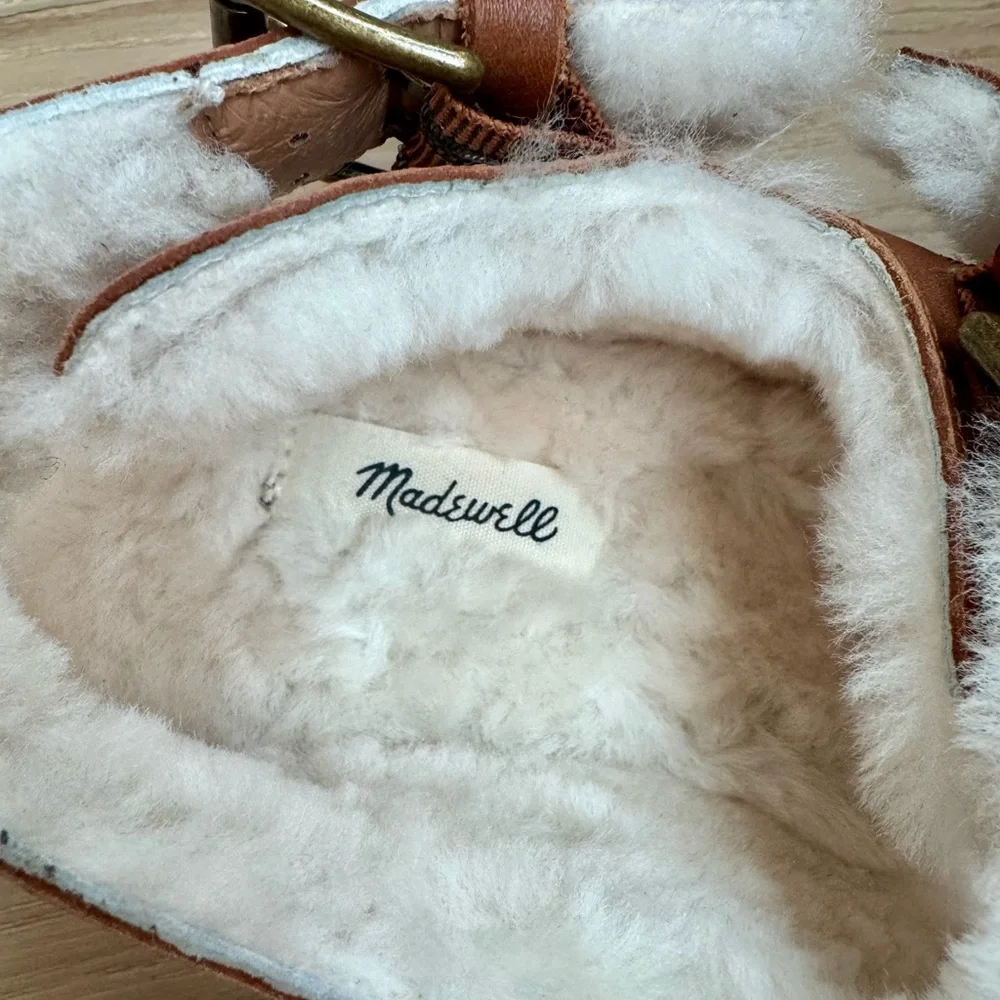 Madewell Women’s The Shearling-Lined Madelyn Sandals Shoes Cozy Size 7 NWOT